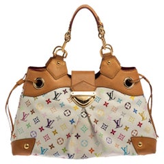 Takashi Murakami x Louis Vuitton White Monogram Multicolore Pochette Clefs  QJA0LS1ZWB091