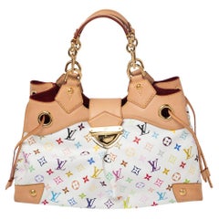 Takashi Murakami x Louis Vuitton White Monogram Multicolore Courtney MM  QJBBSRDSWA004