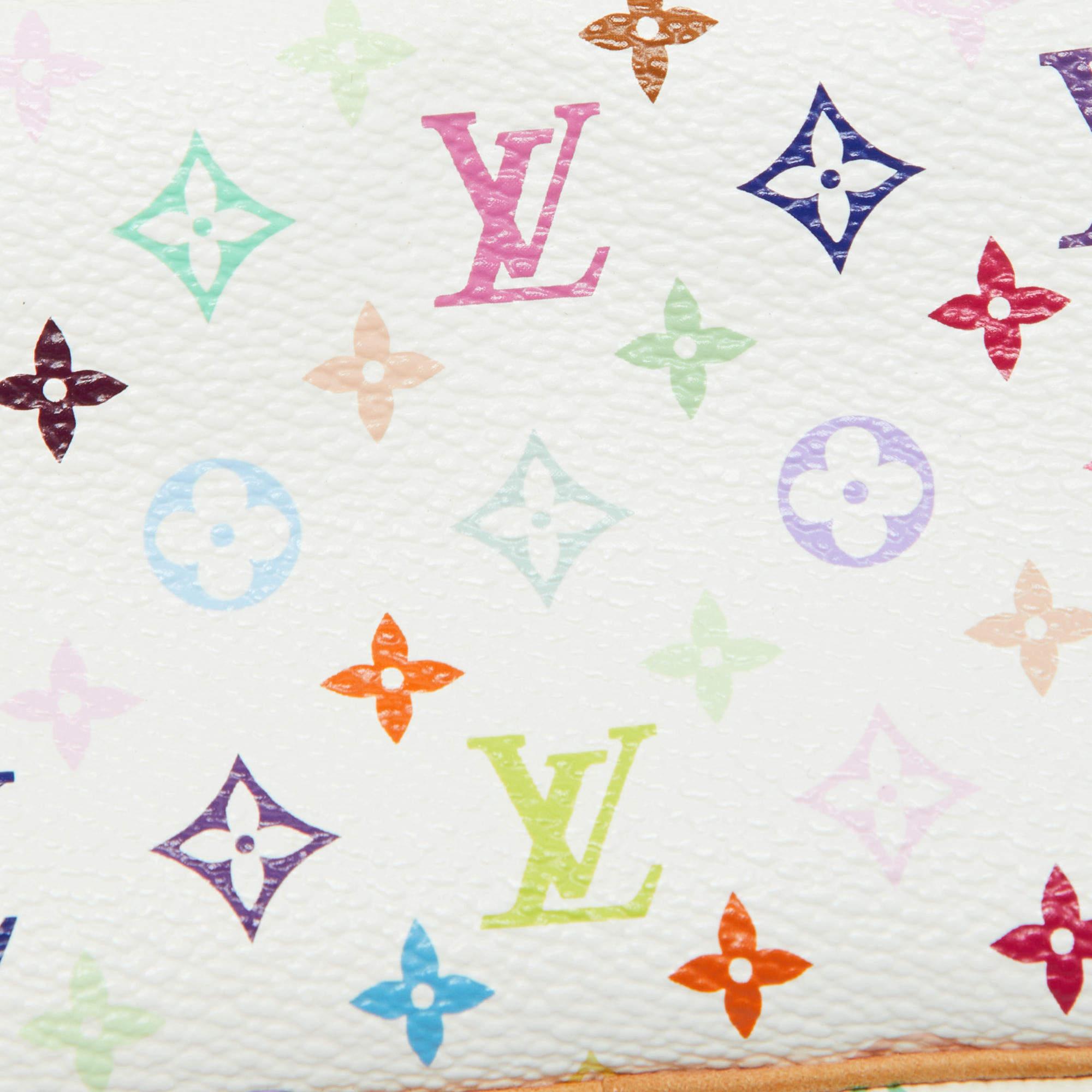 Louis Vuitton White Monogram Multicolore Canvas Wapity Pouch 1