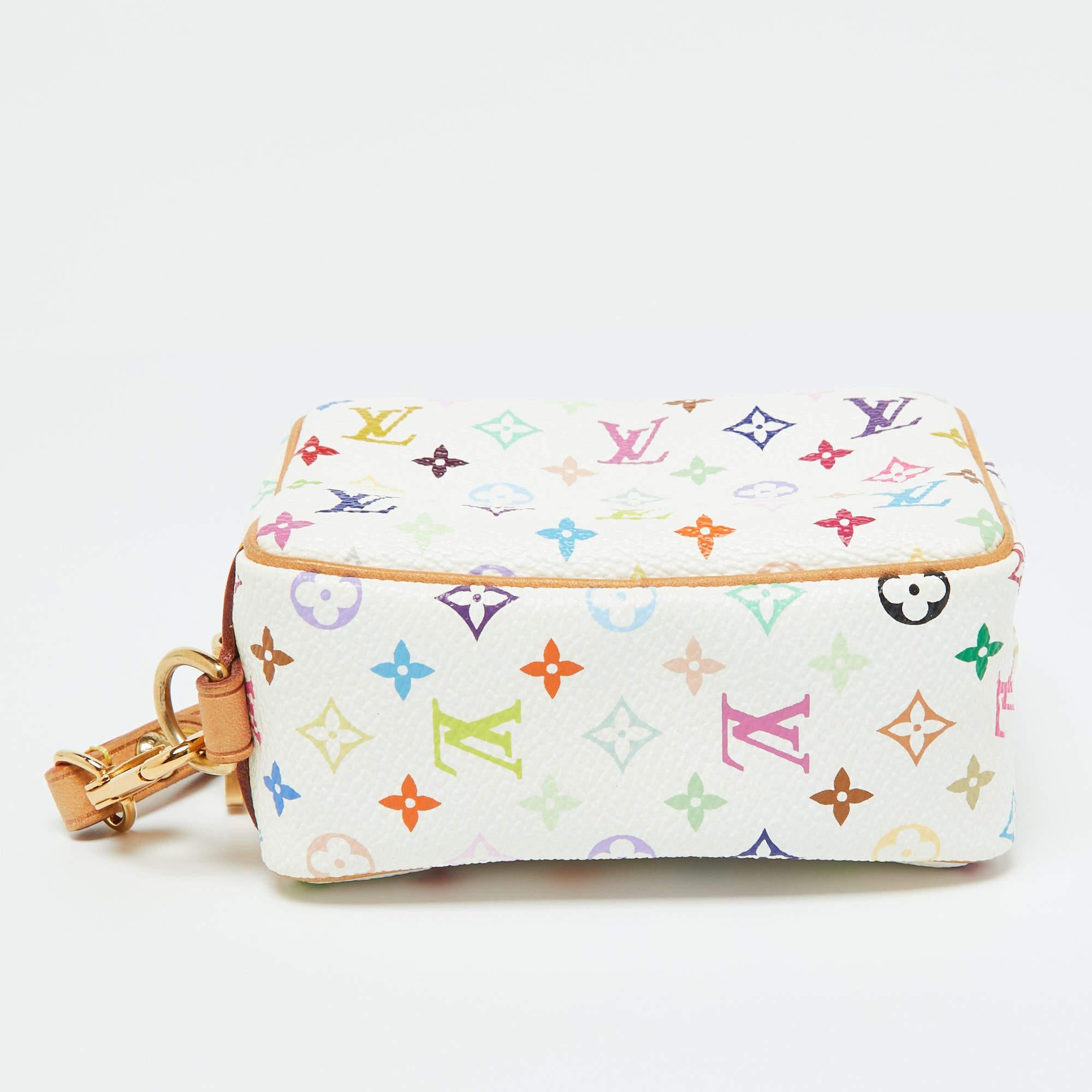 Louis Vuitton White Monogram Multicolore Canvas Wapity Pouch 2