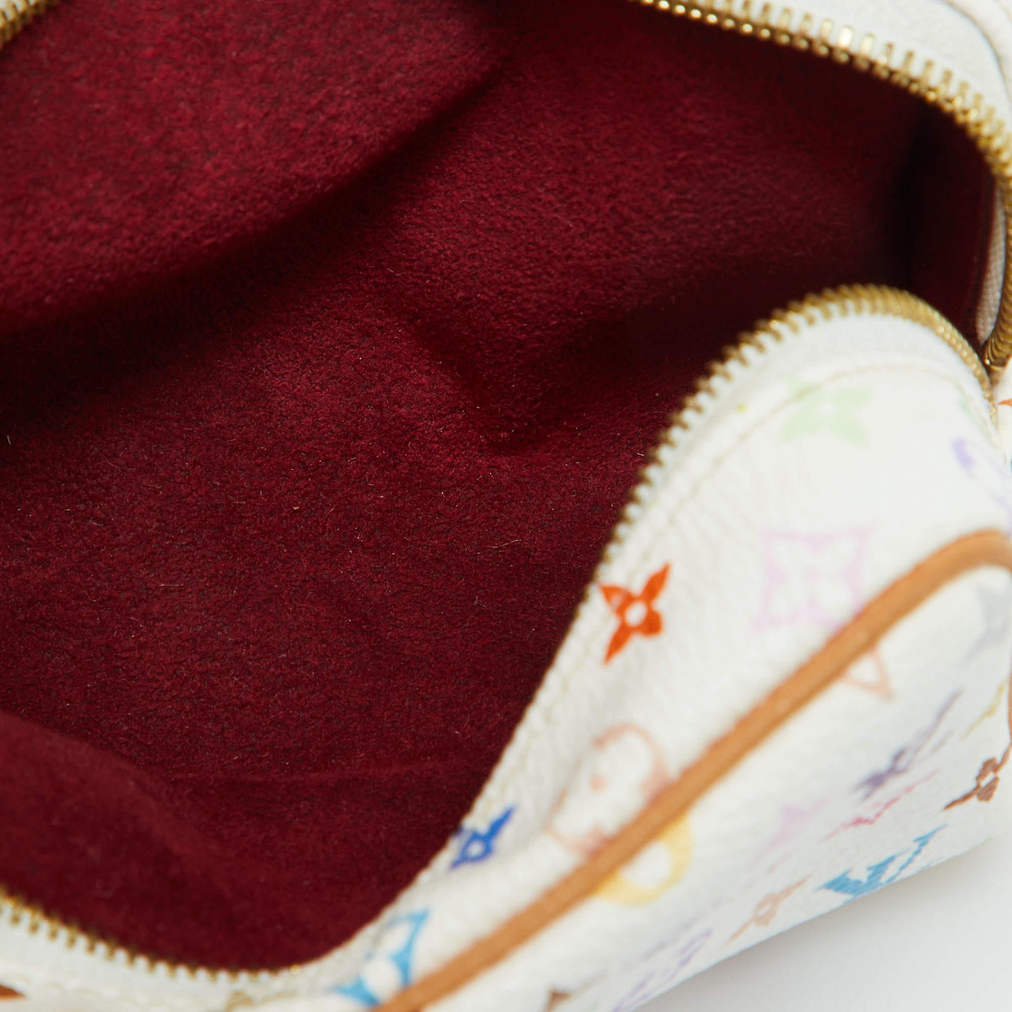 Louis Vuitton White Monogram Multicolore Canvas Wapity Pouch 4