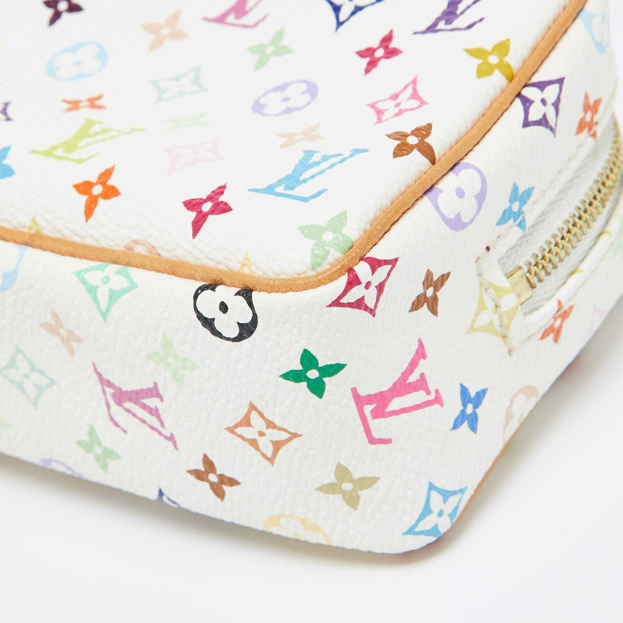 Louis Vuitton White Monogram Multicolore Canvas Wapity Pouch 5