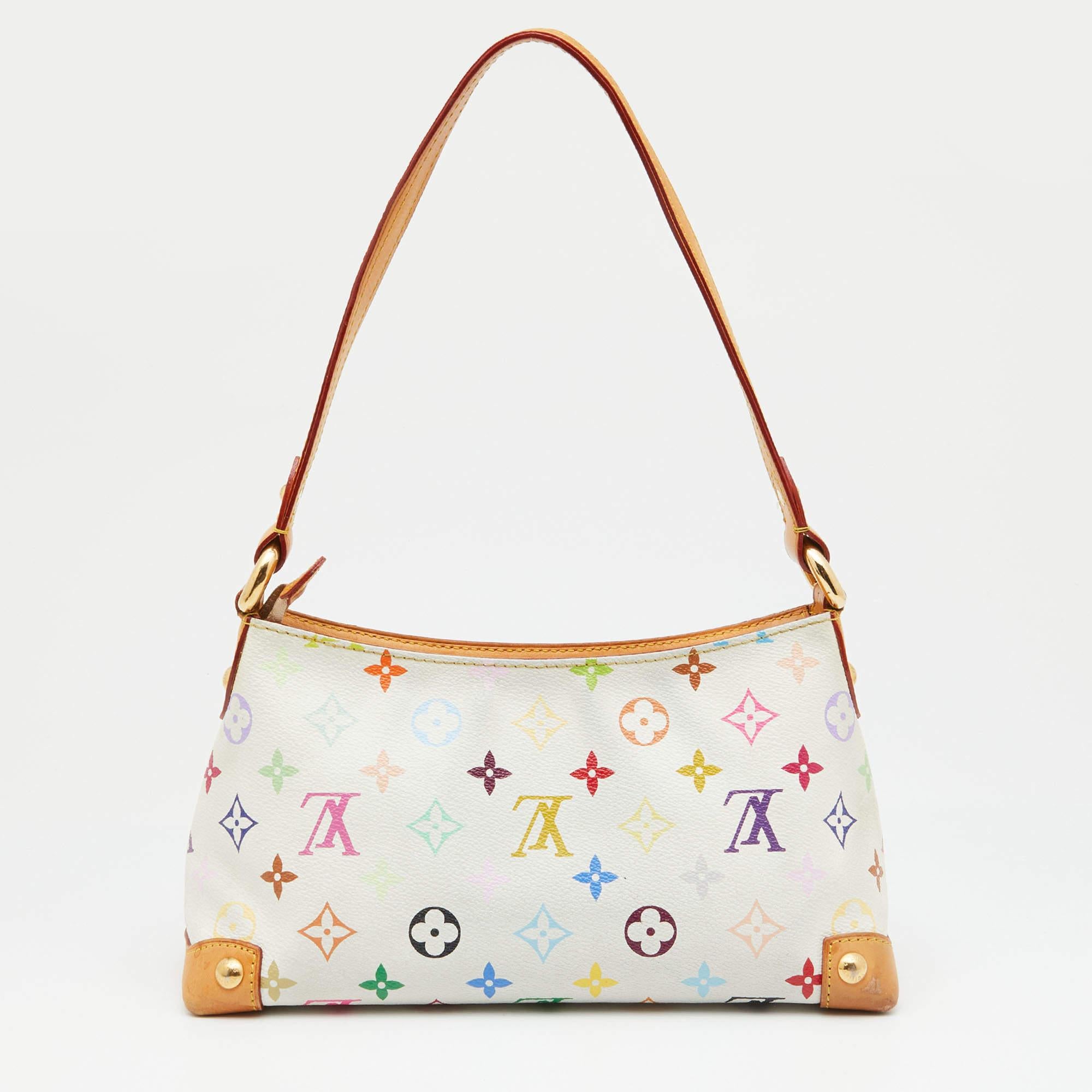 Named after Audrey Hepburn’s character from the classic ‘My Fair Lady’, the Louis Vuitton Eliza is pretty and sophisticated. Crafted from Takashi Murakami’s youthful Monogram Multicolore canvas, this bag features a front pocket secured by a buckled