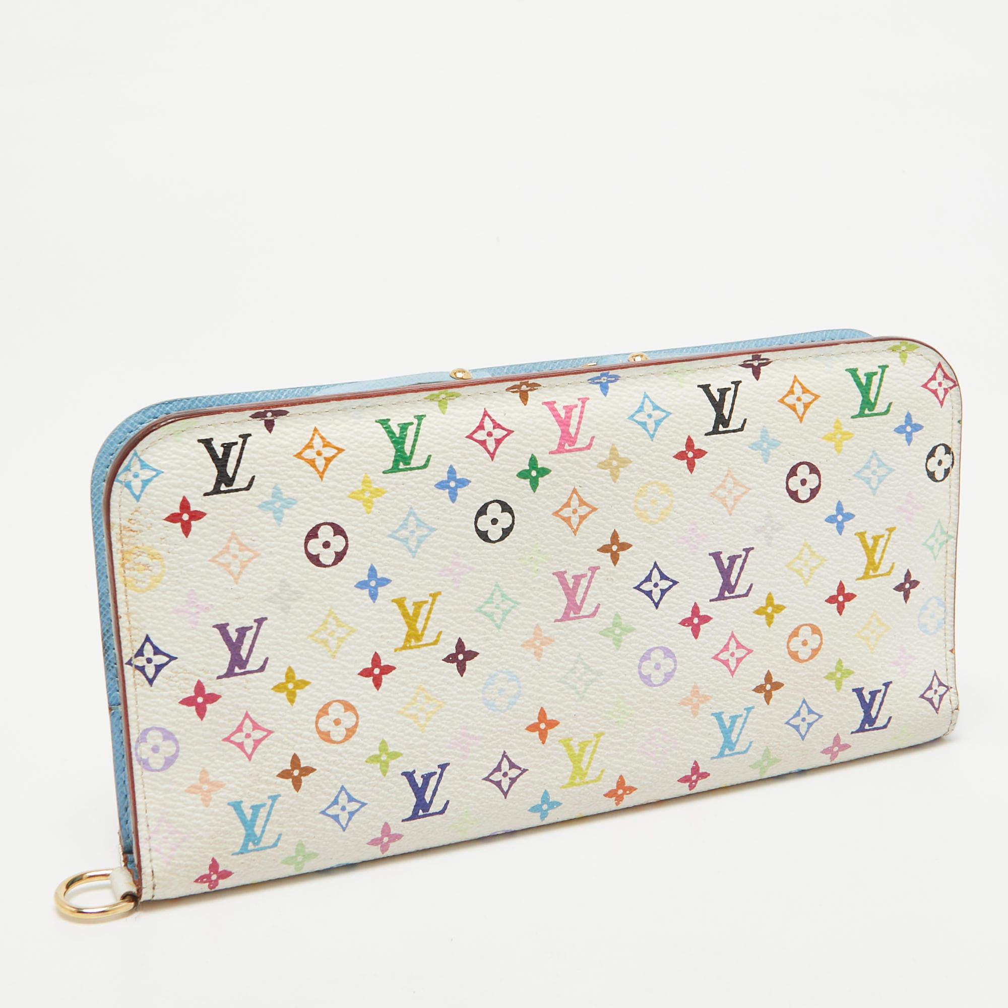Louis Vuitton White Monogram Multicolore Insolite Wallet For Sale 1