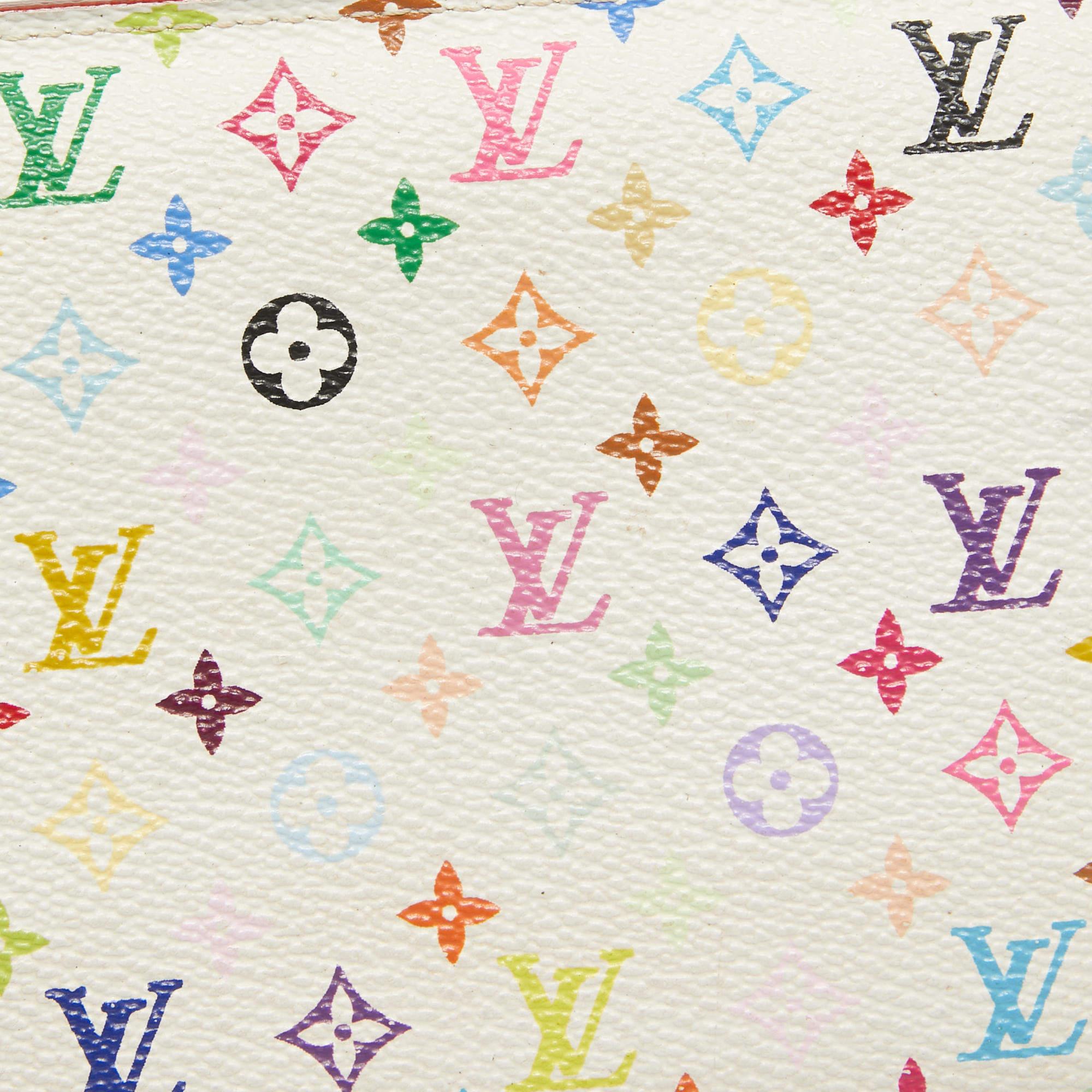 Louis Vuitton White Monogram Multicolore Insolite Wallet For Sale 3