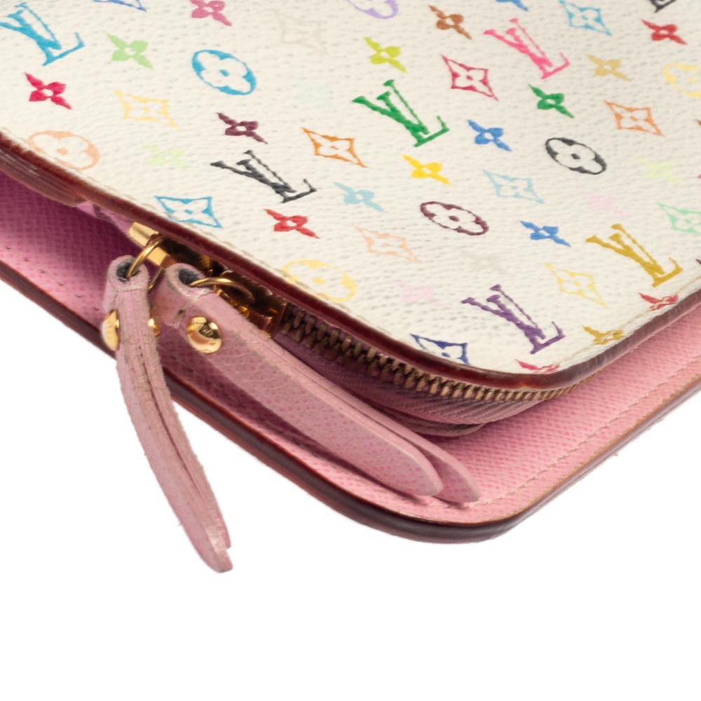 Women's Louis Vuitton White Monogram Multicolore Insolite Wallet