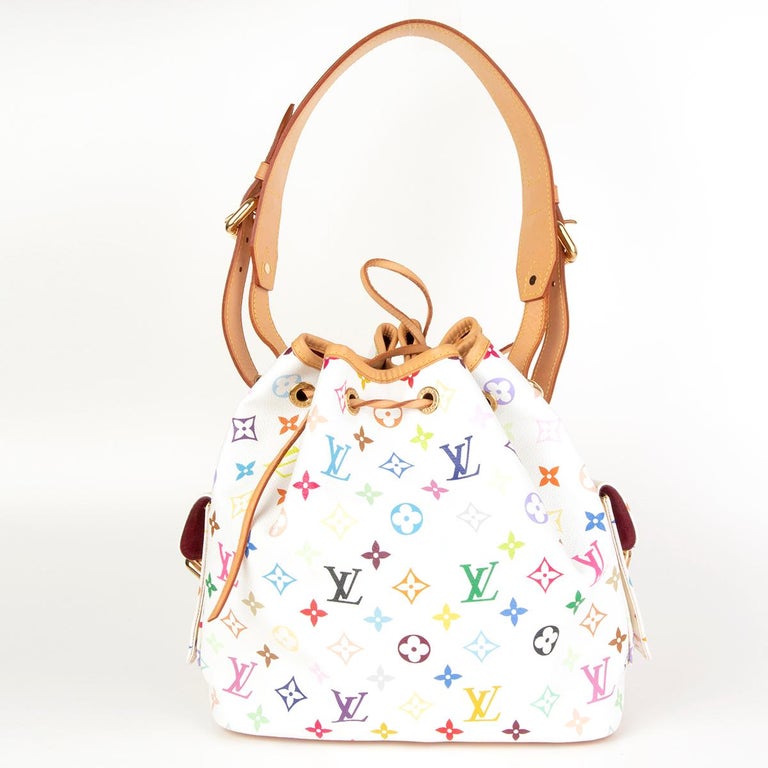 Louis Vuitton Petite Noé Bucket Bag White Monogram Multicolore