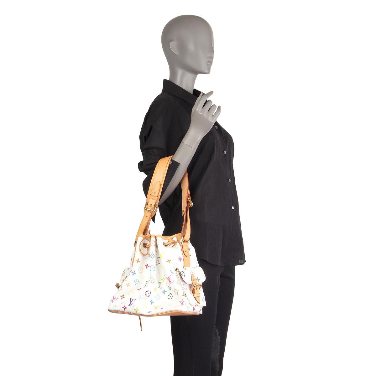 LOUIS VUITTON white Monogram Multicolore PETITE NOE Bucket Bag 1