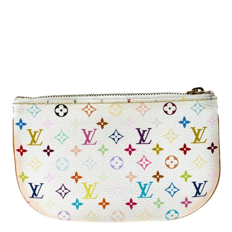 louis vuitton pochette white multicolor