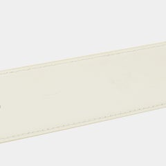 Louis Vuitton White Monogram Prism LV Initiales Buckle Belt 100CM