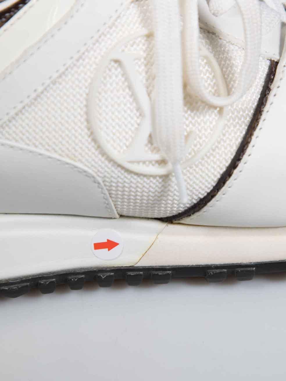 Louis Vuitton White Monogram Run Away Trainers Size IT 37 For Sale 1