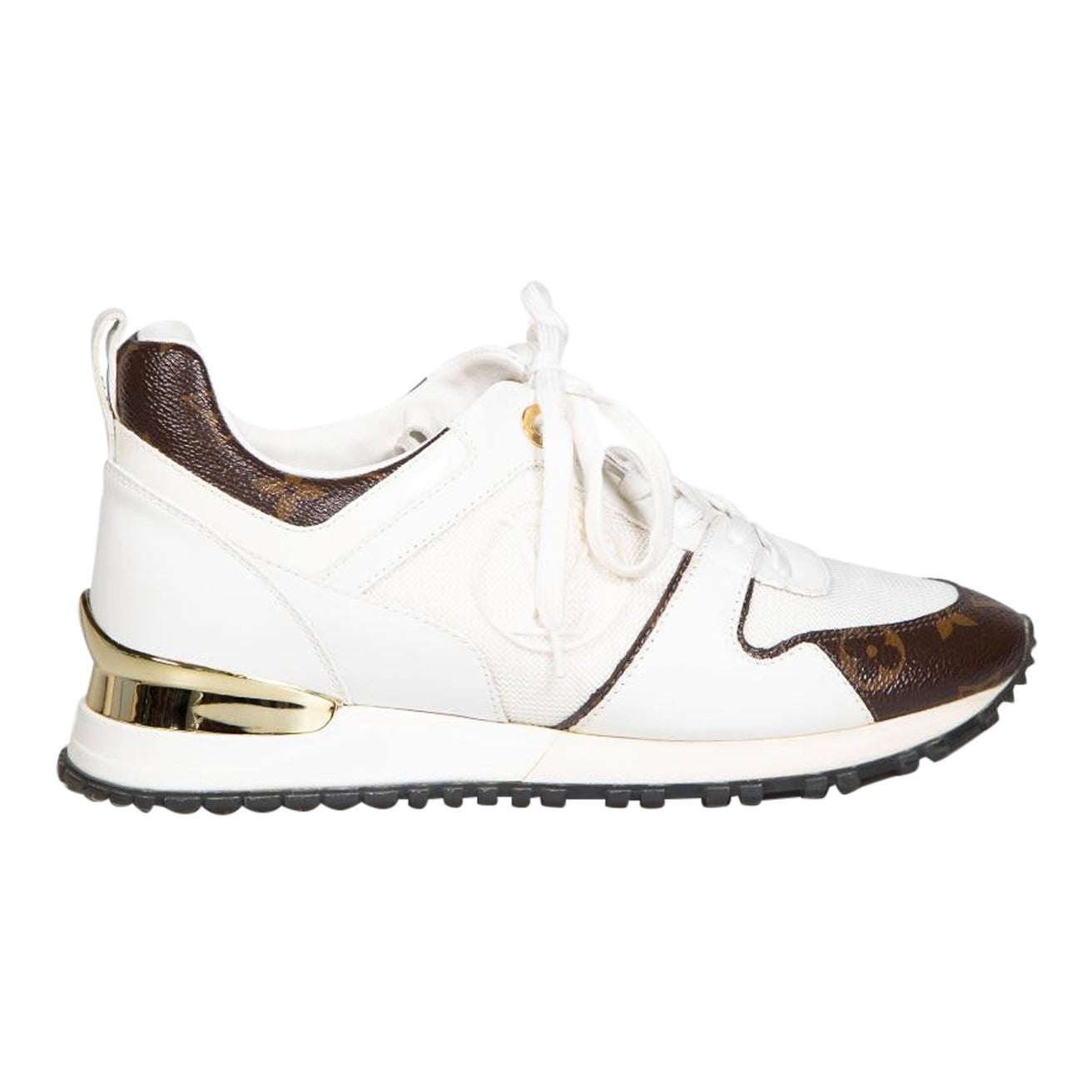 Louis Vuitton White Monogram Run Away Trainers Size IT 37