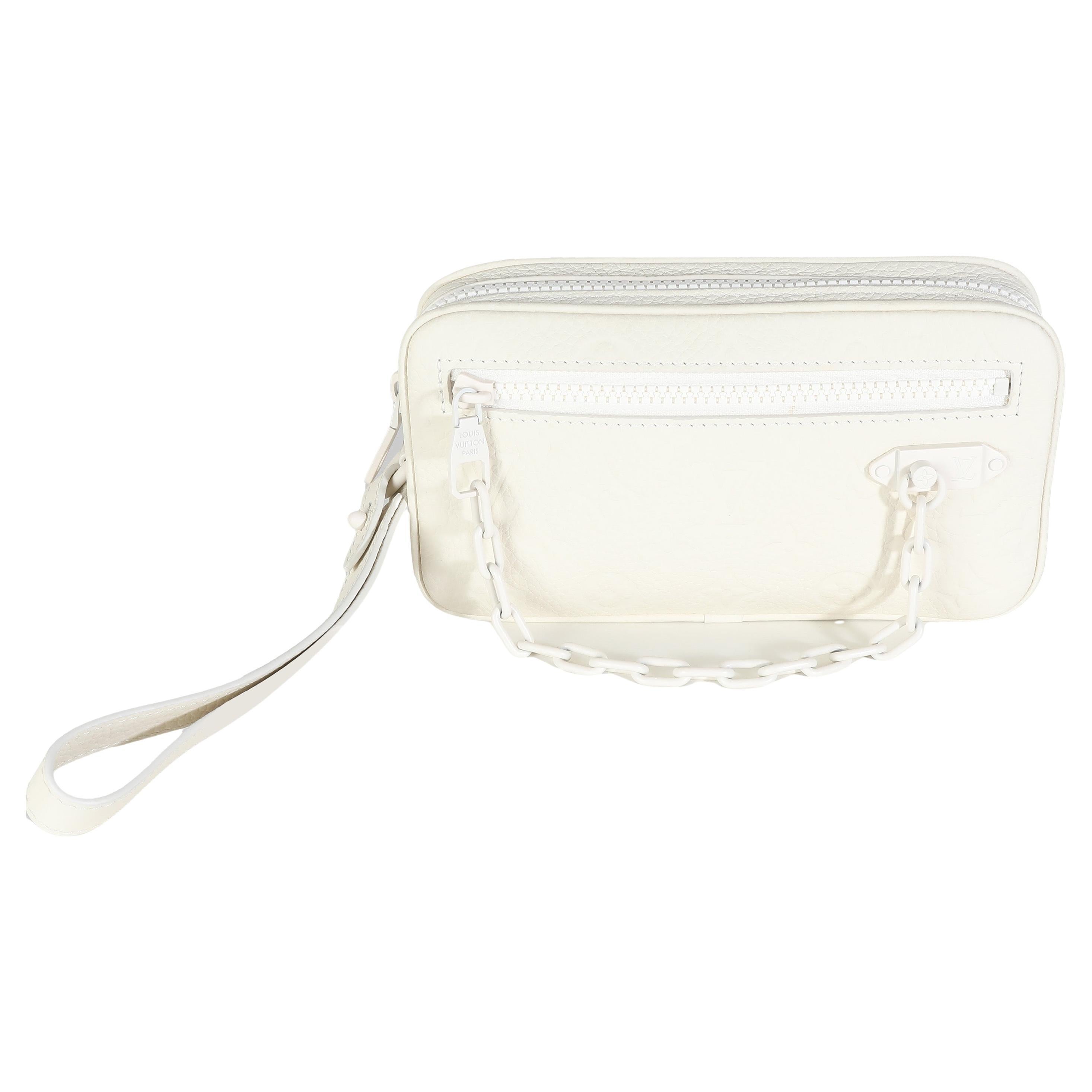 Louis Vuitton White Monogram Taurillon Pochette Volga