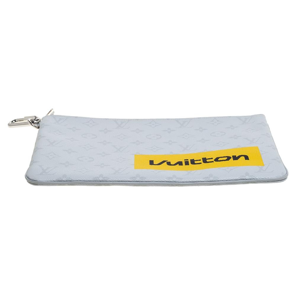 Men's Louis Vuitton White Monogram Zipped Pouch GM