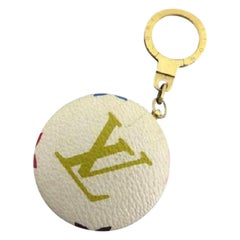 Vintage Louis Vuitton White Multicolor Astropill Keychain 215356