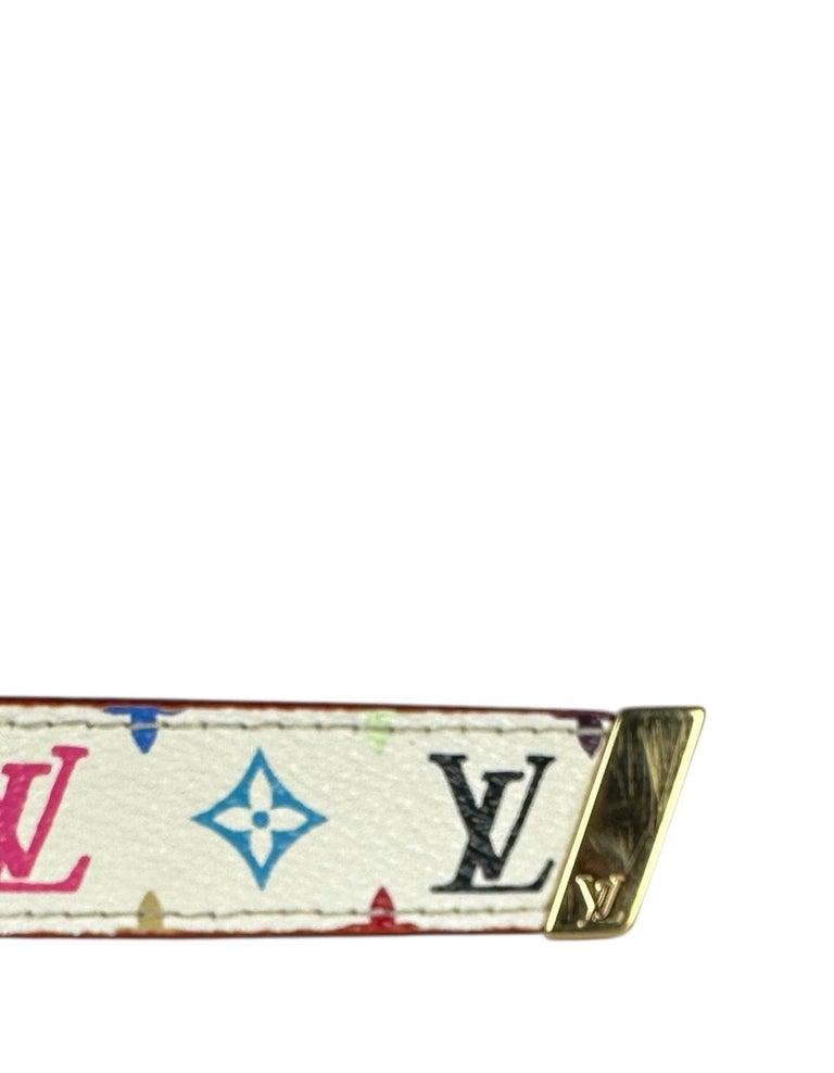 Louis Vuitton White Multicolor Monogram Belt sz 90/36 display picture 1