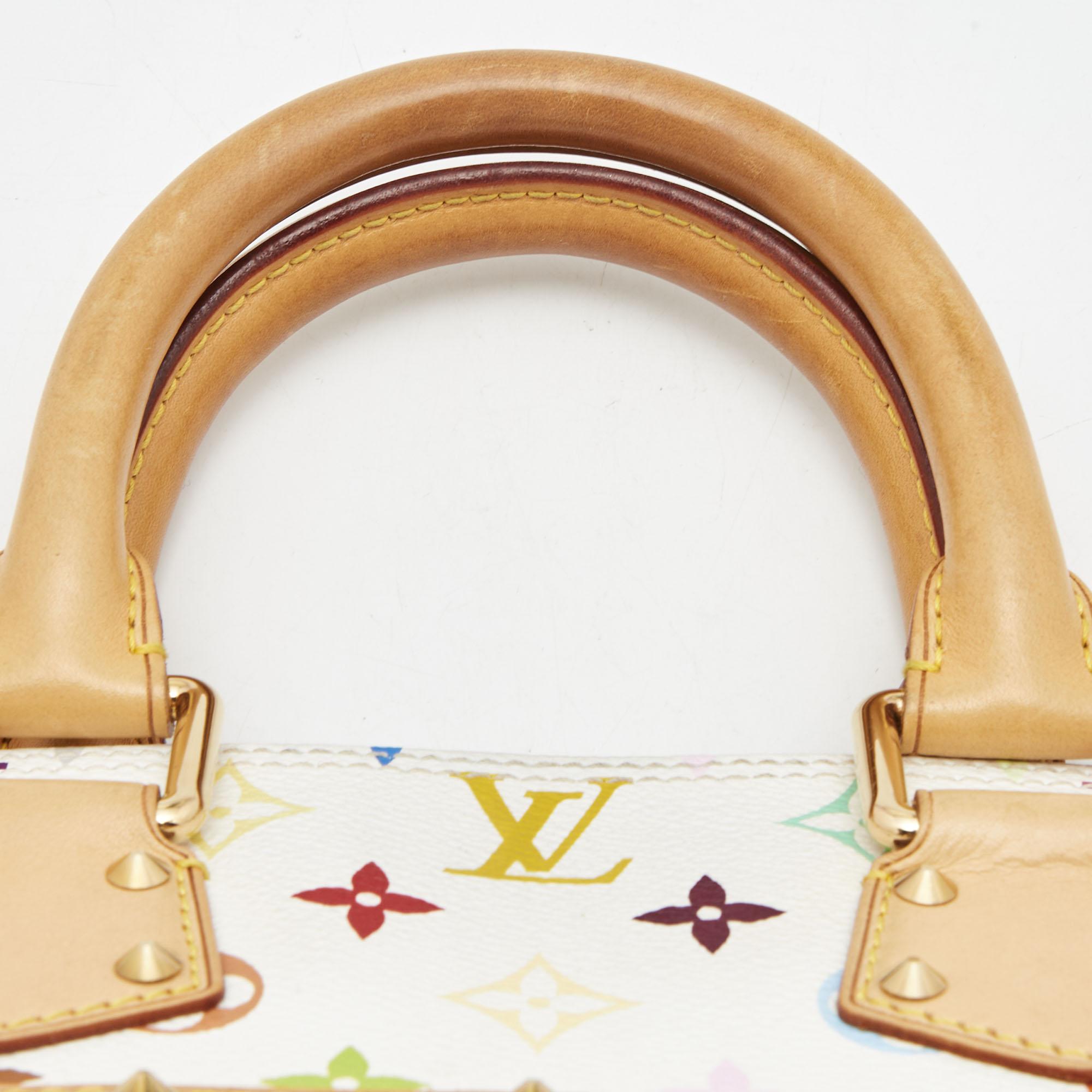 Louis Vuitton White Multicolor Monogram Canvas Alma PM Bag 10