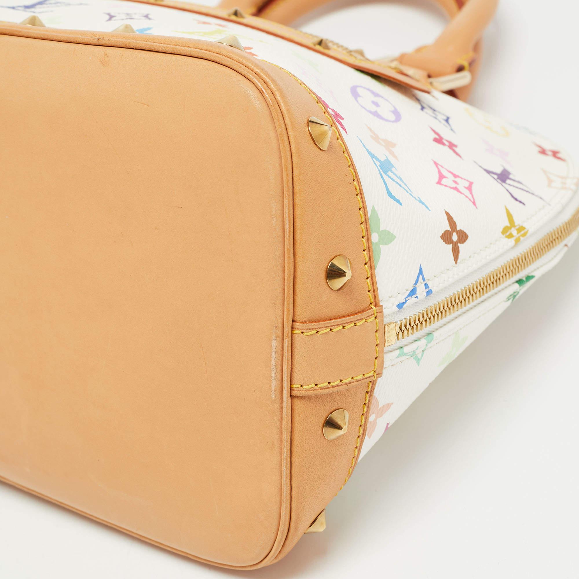Louis Vuitton White/Multicolor Monogram Canvas Alma PM Bag 4