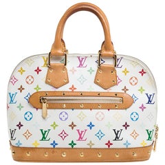 Authentic Louis Vuitton Monogram Multicolor Alma Handbag Tote Bag #15775