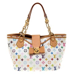 Louis Vuitton, Bags, Auth Louis Vuitton Monogram Multicolor Annie Gm Tote  Bag White