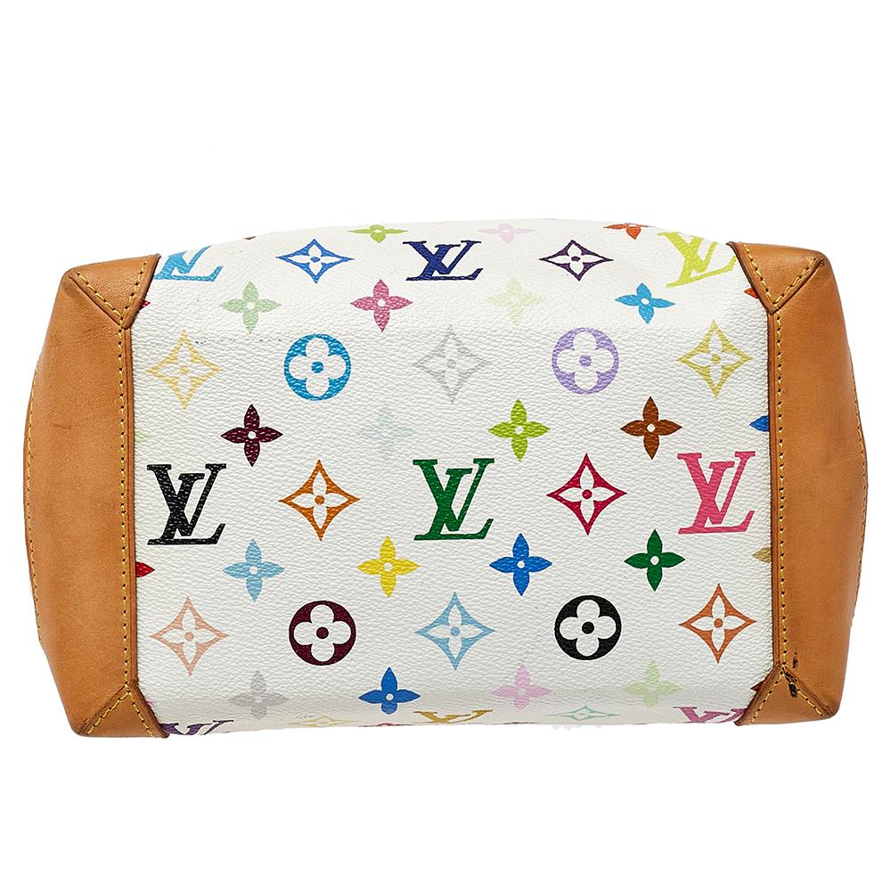 Louis Vuitton Weiß Multicolor Monogramm Canvas Audra Tasche 1