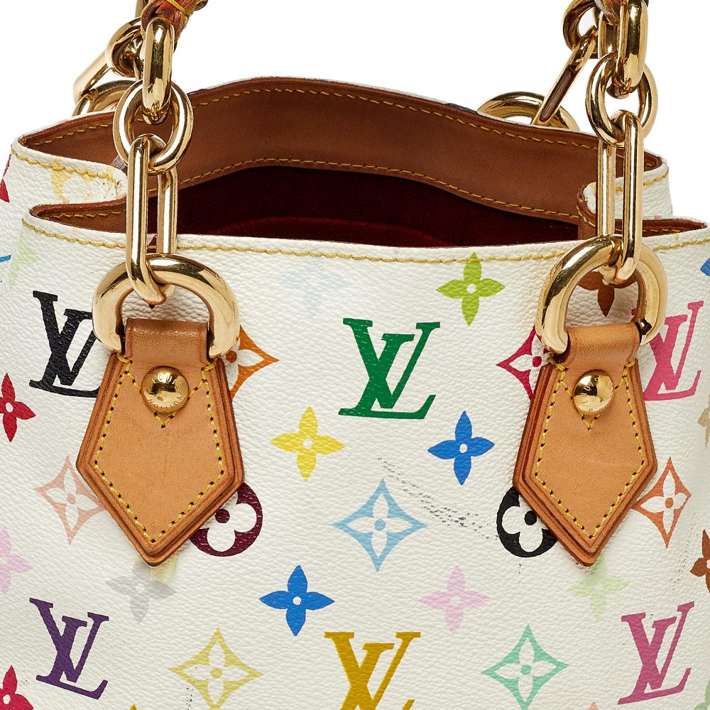 Louis Vuitton Weiß Multicolor Monogramm Canvas Audra Tasche 2