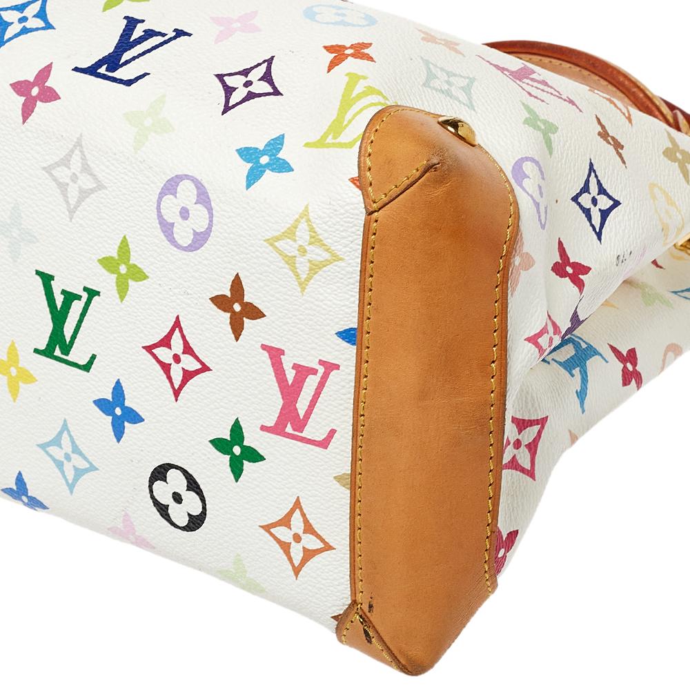 Louis Vuitton Weiß Multicolor Monogramm Canvas Audra Tasche 4