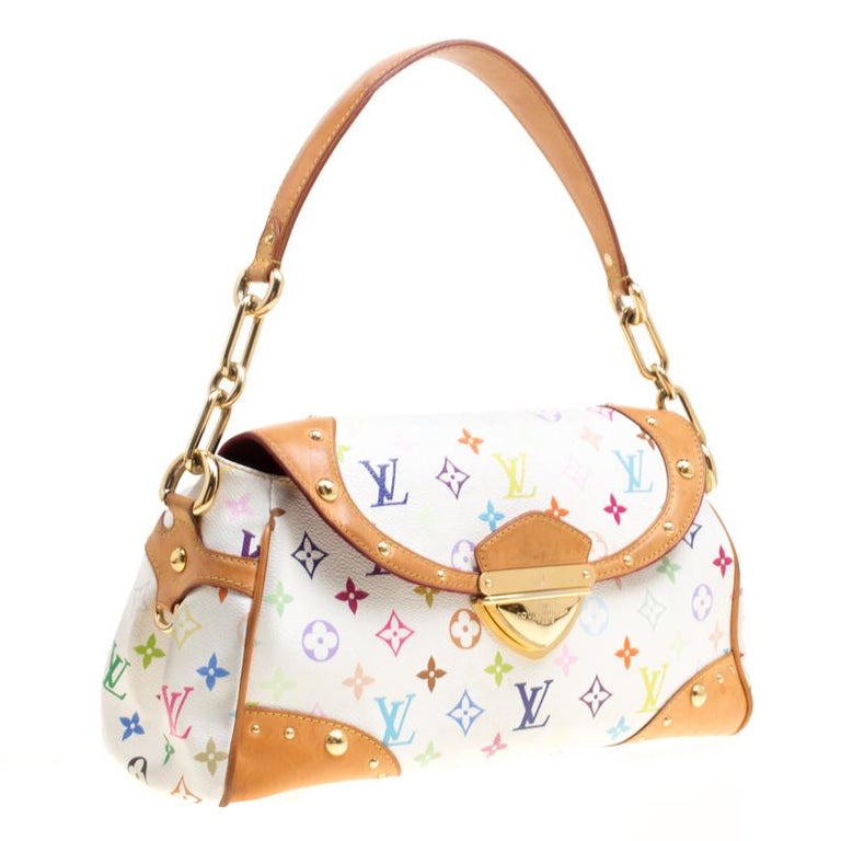 Louis Vuitton White Multicolor Monogram Canvas Beverly Bag For Sale at 1stdibs