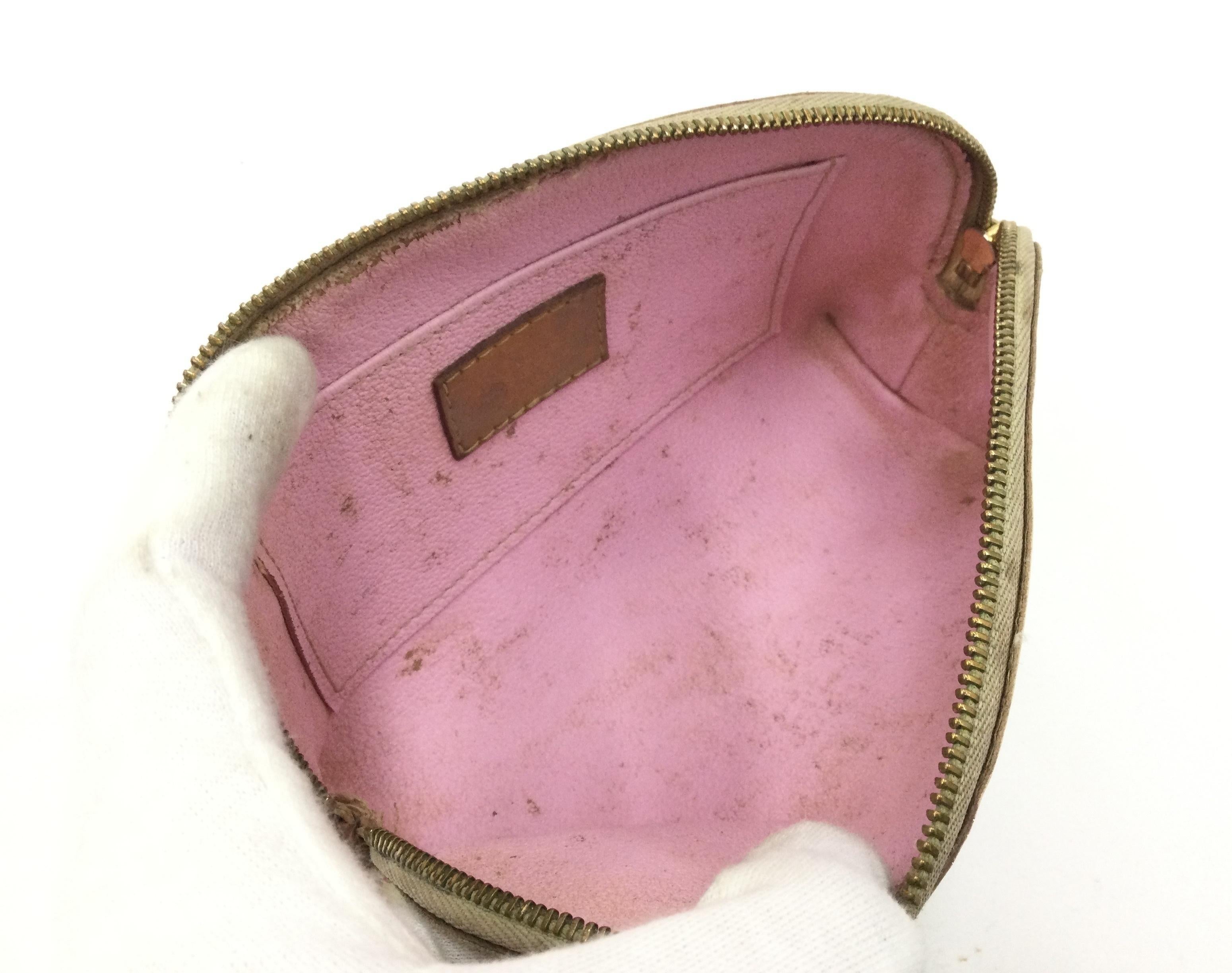 Louis Vuitton White Multicolor Monogram Canvas Cosmetic Pouch Bag In Good Condition In Irvine, CA