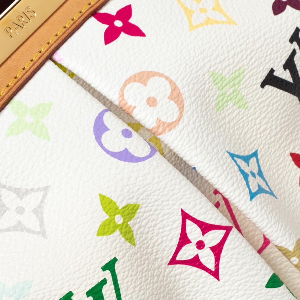 Louis Vuitton White Multicolor Monogram Canvas Judy MM Bag 2