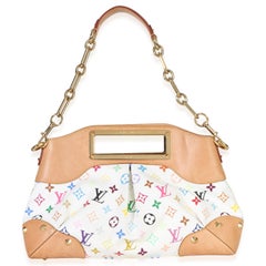 Louis Vuitton White Multicolor Monogram Canvas Judy MM