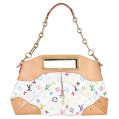 Louis Vuitton White Multicolor Monogram Canvas Judy MM