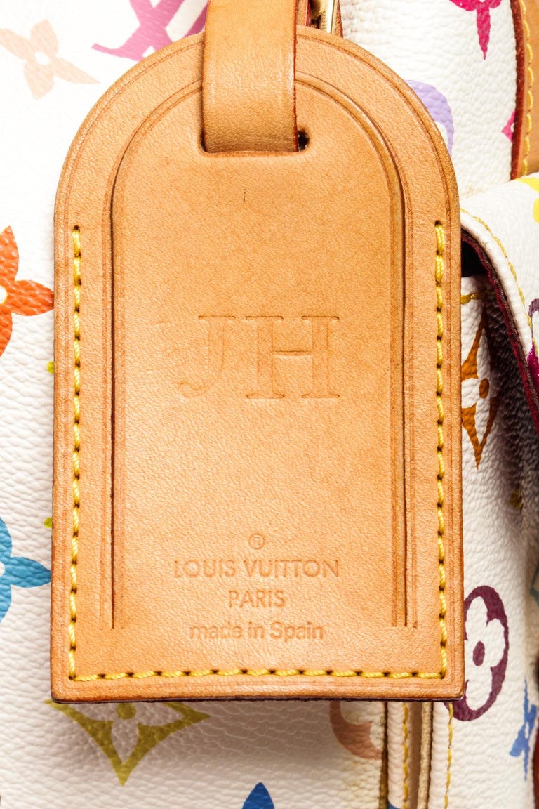 Louis Vuitton White Monogram Multicolor Canvas Noe Shoulder Bag., Lot  #56272