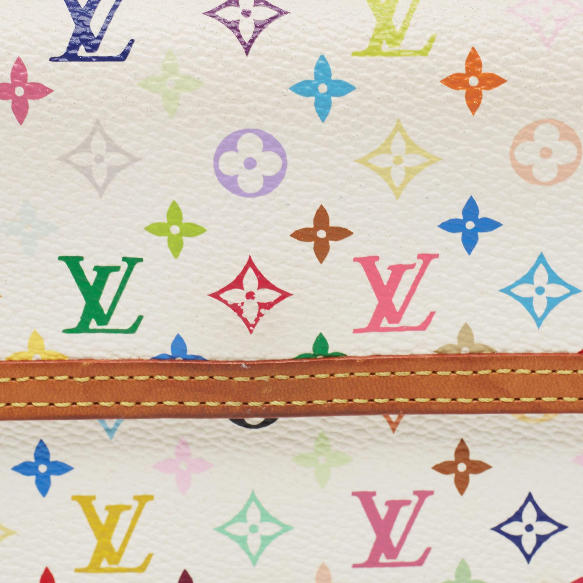 Beige Louis Vuitton White/Multicolor Monogram Canvas Porte Tresor International Wallet
