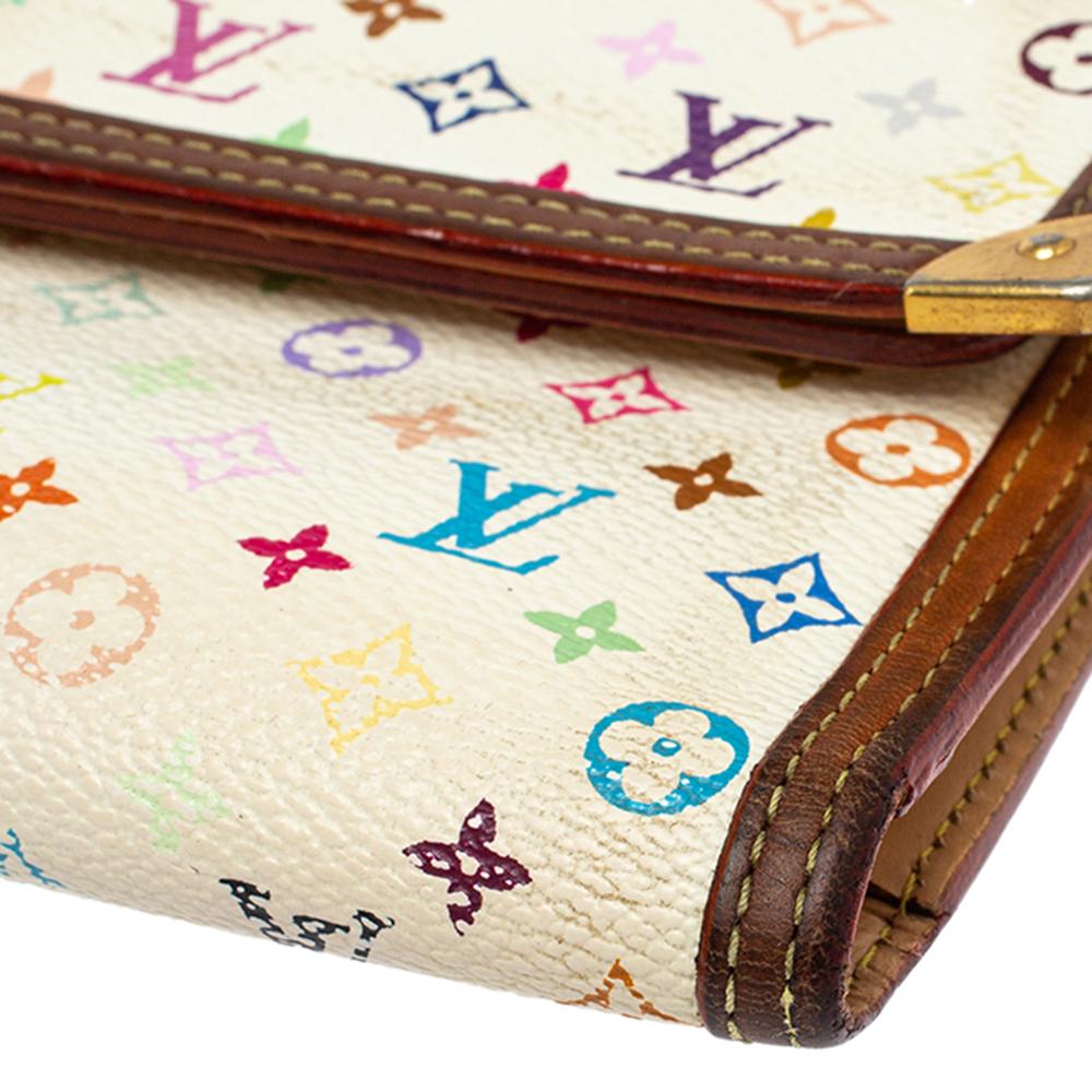 Louis Vuitton White Multicolor Monogram Canvas Porte Tresor International Wallet 1