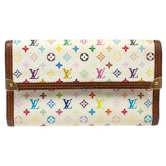 Louis Vuitton White Multicolor Monogram Canvas Porte Tresor International Wallet