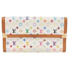 Louis Vuitton White/Multicolor Monogram Canvas Porte Tresor International Wallet