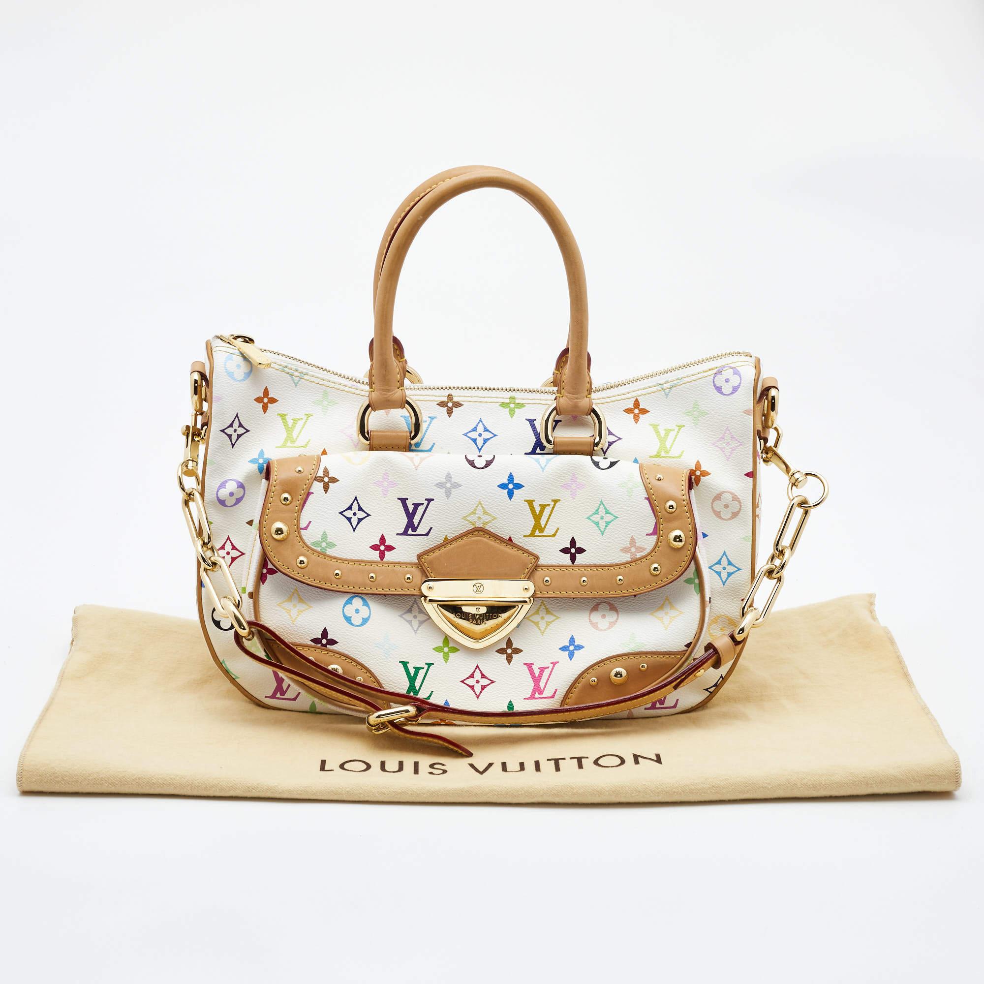 Louis Vuitton White Multicolor Monogram Canvas Rita Bag 4