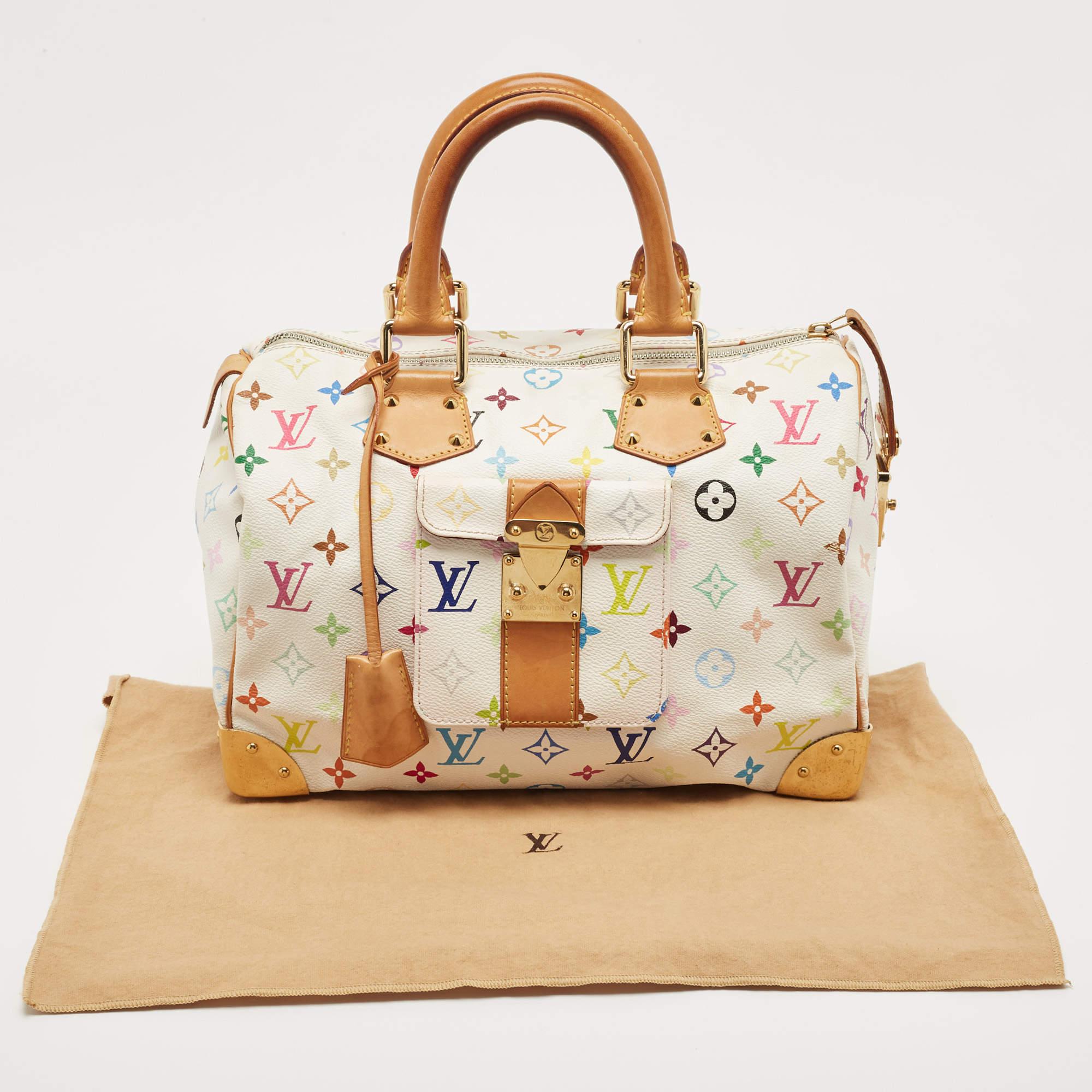 Louis Vuitton White/Multicolor Monogram Canvas Speedy 30 Bag 14