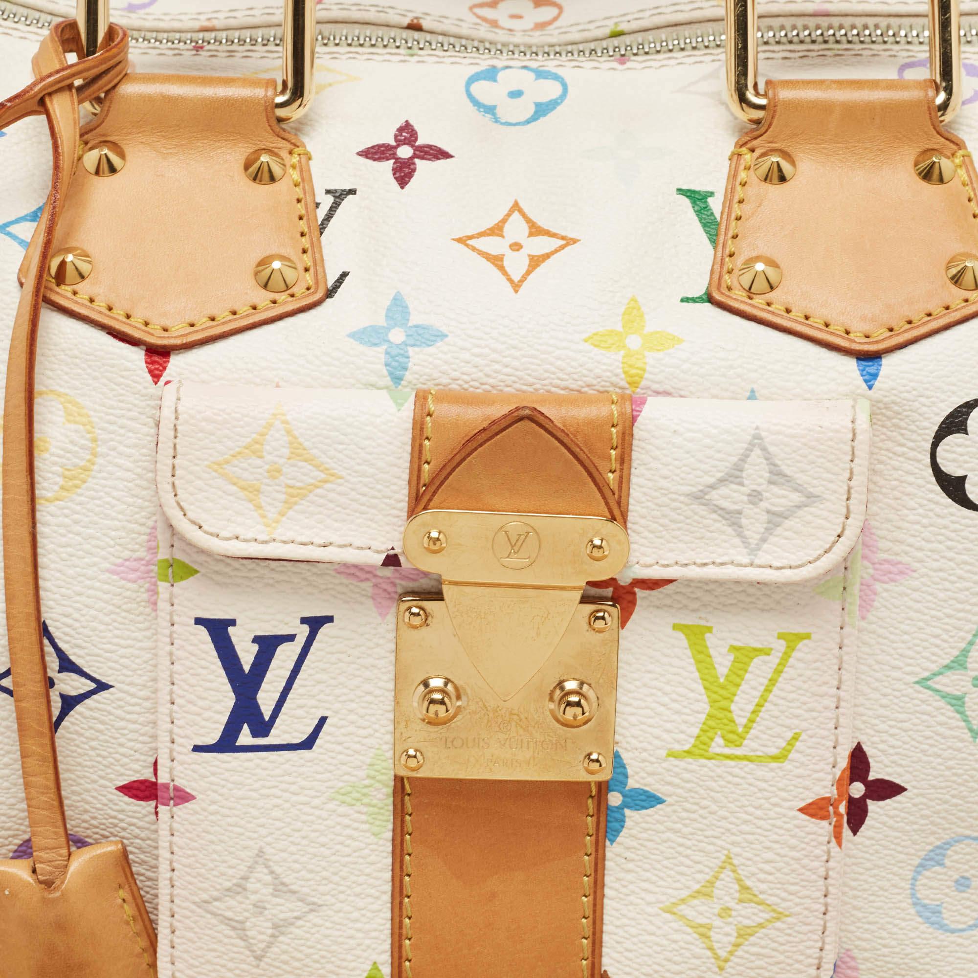 Louis Vuitton White/Multicolor Monogram Canvas Speedy 30 Bag 4
