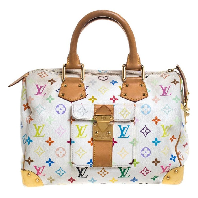 Louis Vuitton White Monogram Multicolore Mini HL Bag | islamiyyat.com