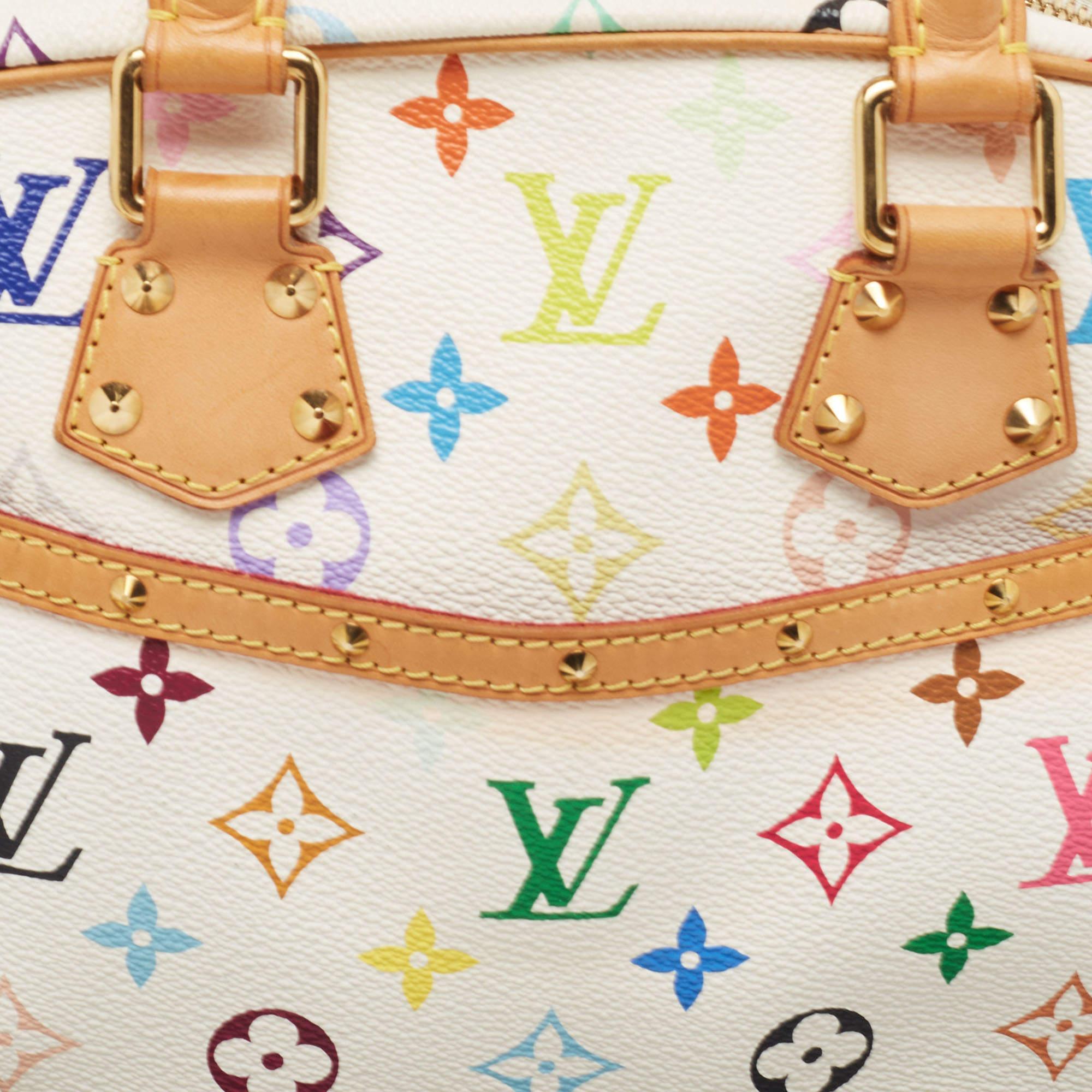 Louis Vuitton White/Multicolor Monogram Canvas Trouville Bag 4