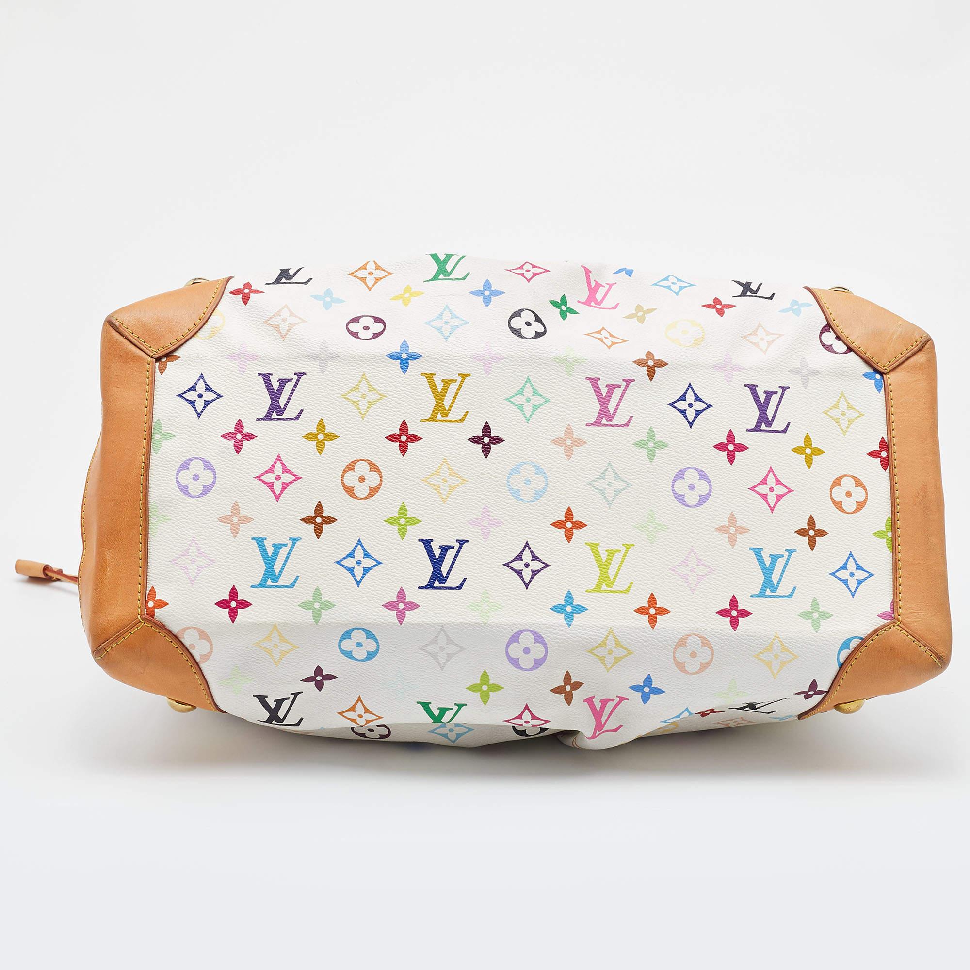 Women's Louis Vuitton White Multicolor Monogram Canvas Ursula Bag