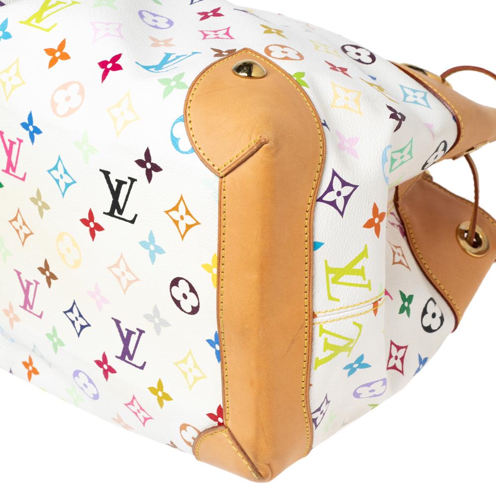 Women's Louis Vuitton White Multicolor Monogram Canvas Ursula Bag