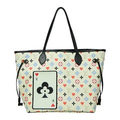 Louis Vuitton White Multicolor Monogram Game On Neverfull MM Tote Bag