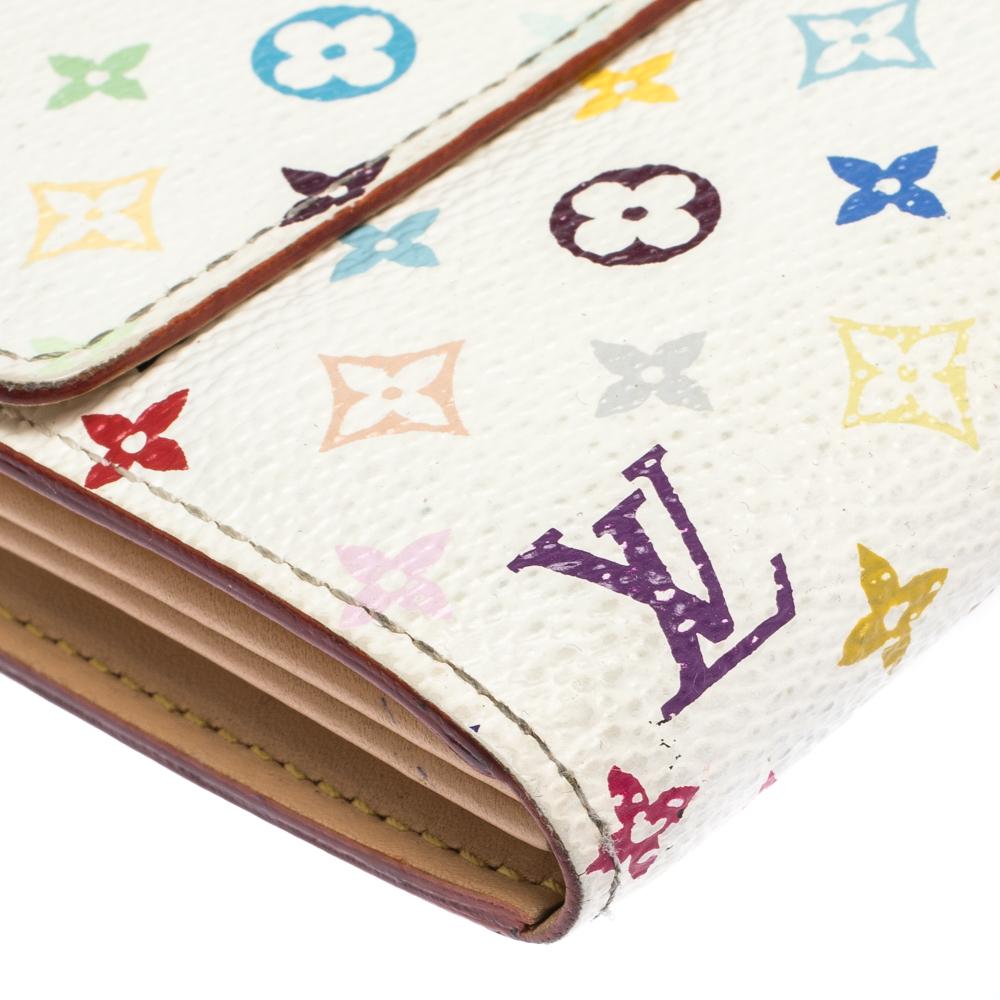 louis vuitton white multicolor wallet