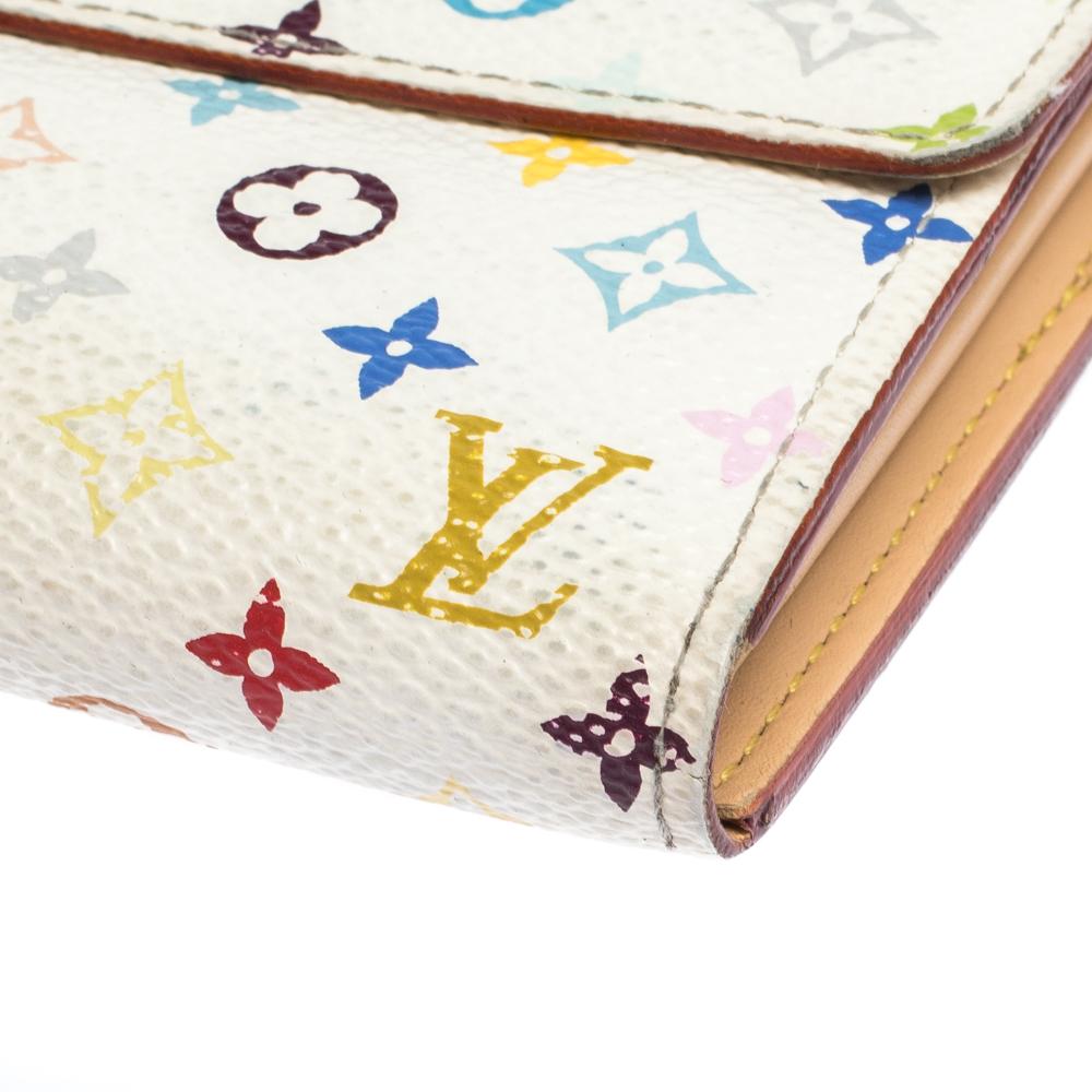 Louis Vuitton Weiß Multicolor Monogramm Sarah Brieftasche 2