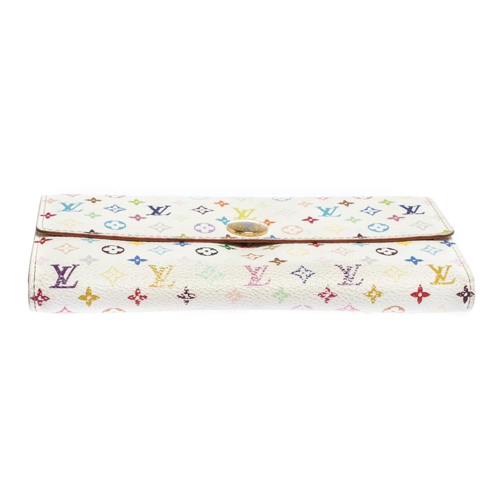 Louis Vuitton Weiß Multicolor Monogramm Sarah Brieftasche 3