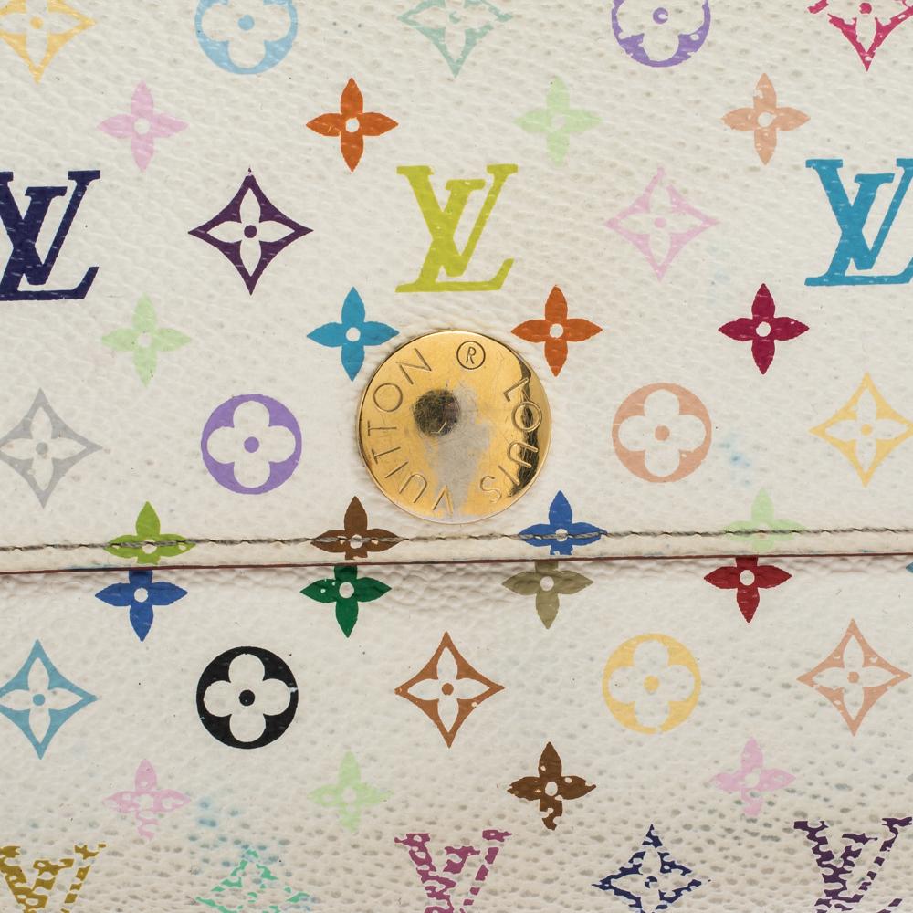 Louis Vuitton Weiß Multicolor Monogramm Sarah Brieftasche 5