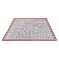 Louis Vuitton White Multicolor Monogram Silk Neck Scarf